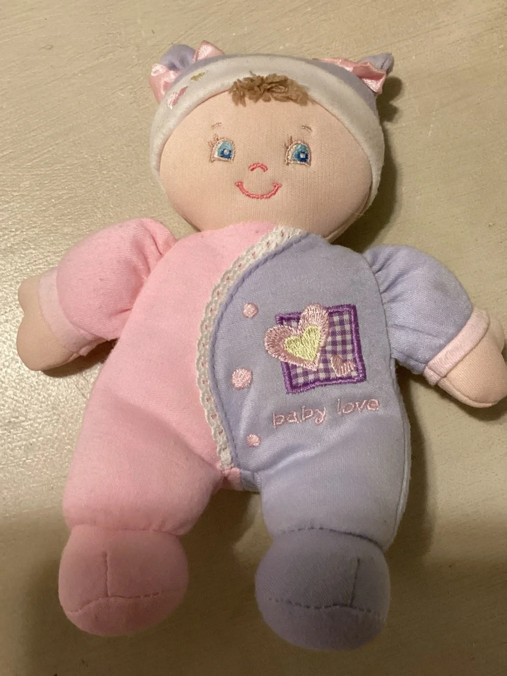 Baby Gund Little Butterfly Soft Doll Baby Love Embroidered On The Front 7 Inch